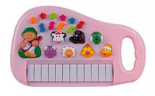 Piano Musical Teclado Infantil Sons E Luzes Animais Sitio