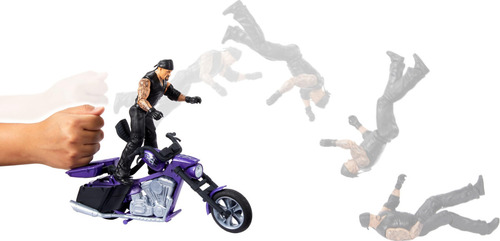 Mattel Wwe Wrekkin' Slamcycle - Conjunto De Juego De Vehículo Y Figura De Acción Con Motocicleta De Juguete Y Undertaker De 6 Pulgadas, Piezas Coleccionables, Acción De Lanzamiento Y Separaciones