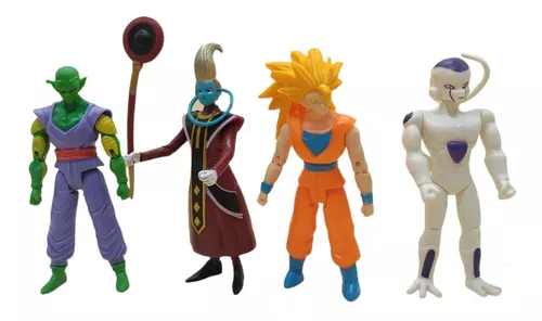 Boneco Action Figure Miniatura Goku ssj Freeza Piccolo Anjo Whis