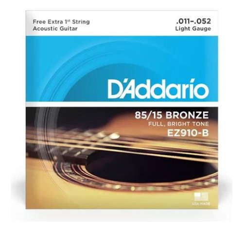 Encordoamento Violão Aço Daddario Ez910b 011 