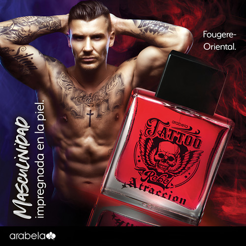Perfume Para Caballero Tattoo Rebel Atracción Arabela 60 Ml