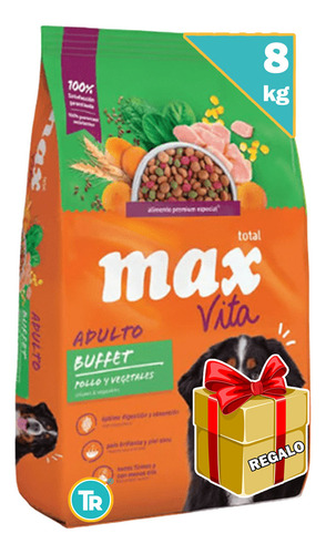 Alimento Max Castrados Buffet Para Perro Adulto De Raza Todas Las Razas Sabor Cordero, Pollo Y Vegetales En Bolsa De 8kg