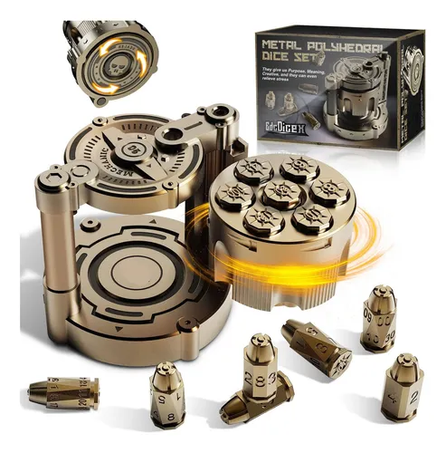 comprar Juego De 7 Dados De Metal, Juego De Dados De Bala