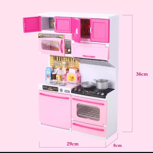 Mini LED música Fogão frigorífico Doll House mobiliário imaginar jogar  Cozinhar brinquedo - China Boneca e Casa preço