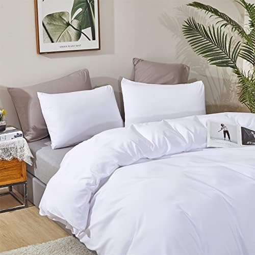 Karever Juego De Edredón Blanco Cal King Pure White Beddig S