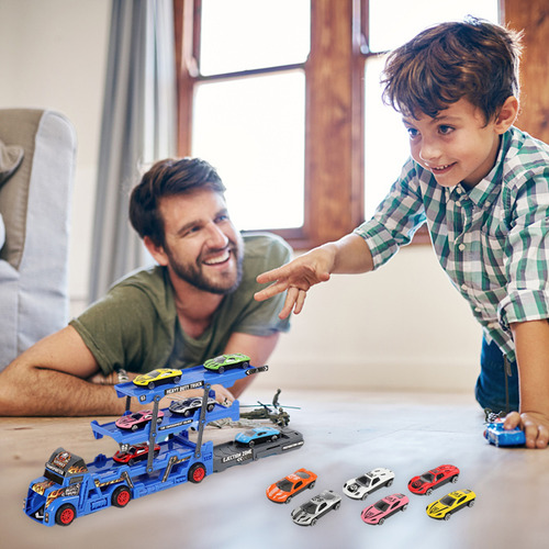 Camión Transportador De Coches Toys Mega Huler Truck Con 6 M