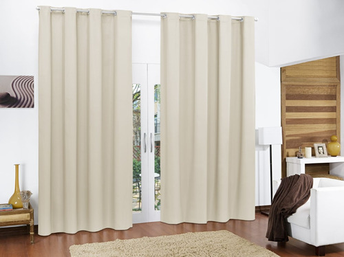 Cortina Corta Luz Pra Sala  Cortina De Pvc  2,80x2,10m Cor Bege