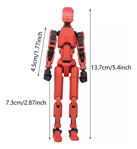 Maniquí Robot Móvil Multiarticulado Impreso En 3d En 5p