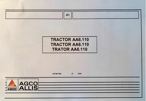 Manual De Repuestos Tractor Agco Allis A6.110