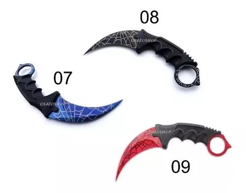 1 Canivete Butterfly Karambit Cs Go Trava De Mola Cores