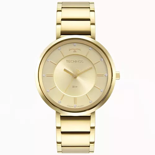 Relógio Feminino Dourado Euro Original Moderno Elegante C/nf