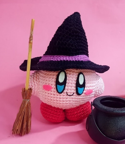 Amigurumi Kirby Bruxinha (especial Halloween)