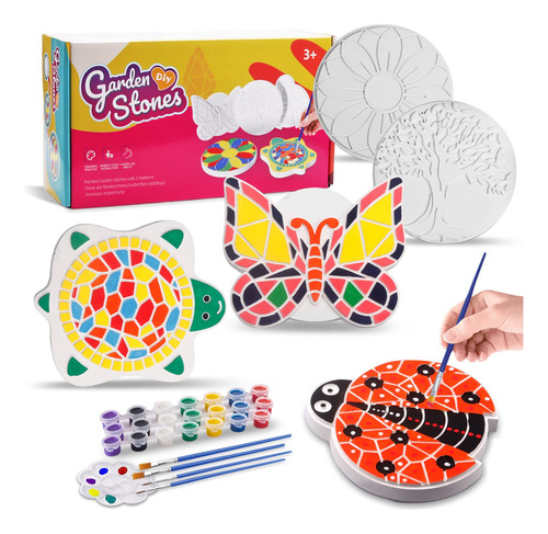 Weilim Paint Your Own Stepping Stones Paquete De 5 Para Nino