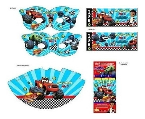Kit Imprimible Para Tu Fiesta Blaze And The Monster Machines