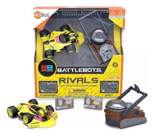 Hexbug Battlebots Rivales Rusty Y Hypershock Color Amarillo Personaje Rivals