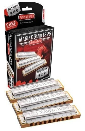 Hohner 3pbx Marine Band Armonica Pro Pack Llaves De 