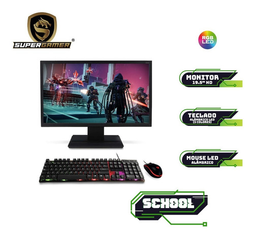 Imagen 3 de 8 de Pc Supergamer Basic Amd Athlon 320ge 8gb 120gb 19 Sg-038