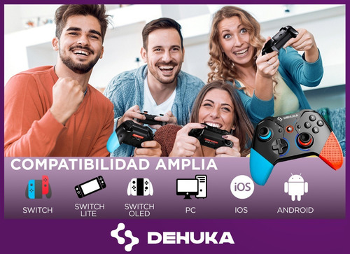 Imagen 9 de 9 de Joystick Compatible Nintendo Switch Pc Android Ios iPhone Inalambrico Accesorios Juegos Dehuka