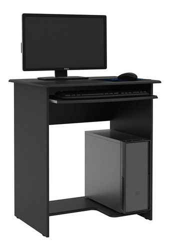Imagem 1 de 1 de Escrivaninha EJ Móveis Prática mdf, mdp de 650mm x 775mm x 450mm preto