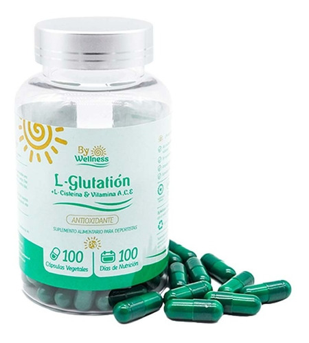 Imagen 1 de 6 de L-glutatión + L-cisteina + Vitamin A,c,e -bywellness 100 Cps