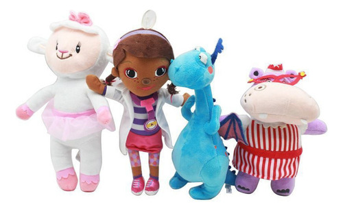 4pcs Doc Mcstuffins Peluche Muñeca Juguete Cumpleaño Regalo