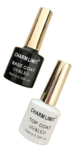 Base + Top Coat Charm Limit Uv/led Uñas Semipermanentes 10ml