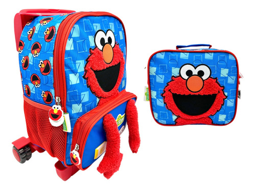 Kit Mochila Y Lonchera Kinder Elmo Peluche