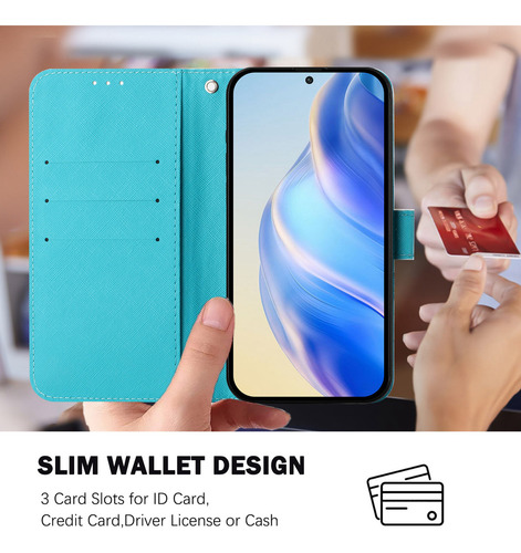 Funda De Piel A Prueba De Golpes Para Teléfono Inteligente Huawei P, Ranura Tipo Cartera, Tarjeta Ch059s