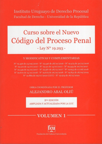 Libro: Curso Sobre El Nuevo Código Del Proceso Penal Vol. 1