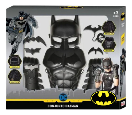 Conjunto Com Acessórios Batman Aventura Brinquedo Infantil