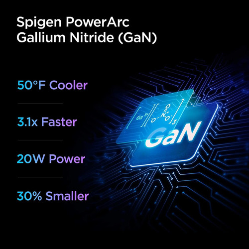 Imagem 4 de 4 de Carregador De Parede Spigen Gan Powerarc Arcstation De 20w