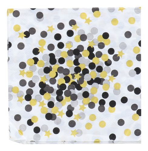 Servilletas Black Dots Stars And Dots, 20 Piezas, Artículos