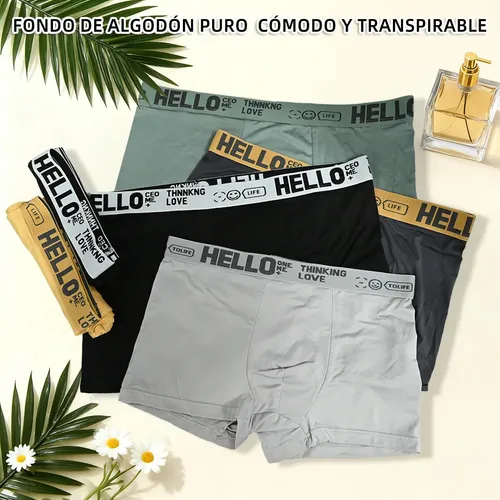 Clazones Ropa 6pzs Boxers Hombre Calzones Ropa Interior Algodón Elástico | MercadoLibre