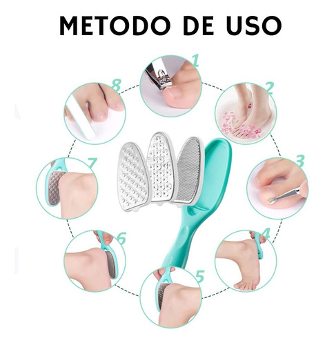 Kit Pedicure Profesional Lima, Cortauñas, Corta Callos 8pz