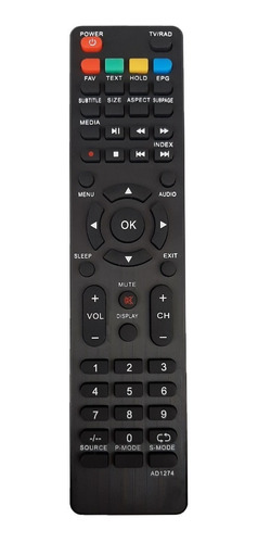 Control Tv Compatible Con Olimpo Simply Ad1274 +forro+pilas