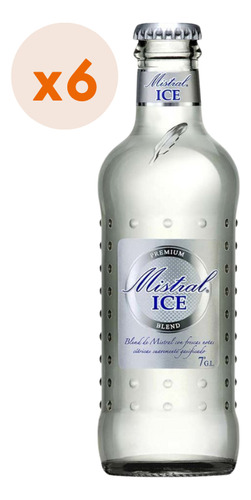 6x Pisco Mistral Ice Blend Botellín 7° 275cc