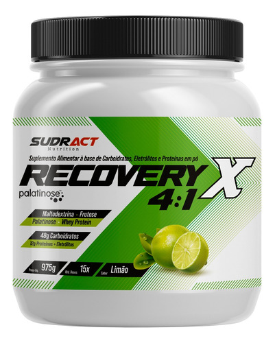 Recovery X 4:1:1 975g - Sudract - Recuperador Muscular Sabor Limão