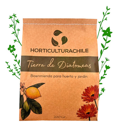  Tierra Diatomeas, Fertilizante Insecticida Ecológico 200 Gr