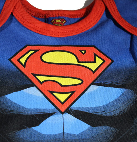 Imagen 4 de 6 de Pañalero Superman Disfraz Con Musculos - Ropa De Bebe