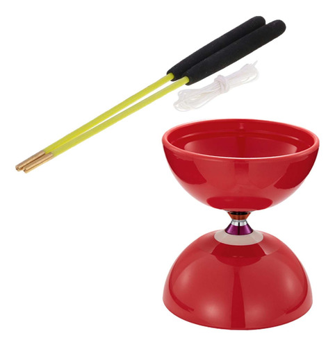 Diabolo Toy Classic Malabares Truco Juguete Habilidad Rojo