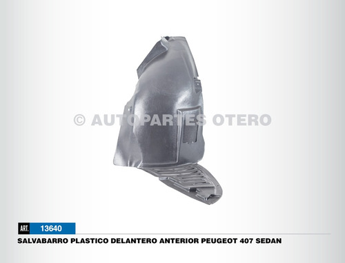 Salvabarro Plastico Delantero Anterior Peugeot 407 Sedan