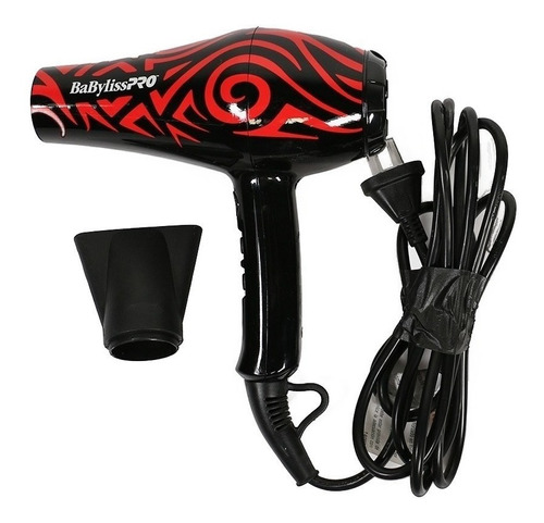 Secador de pelo BaBylissPRO Rob The Original  5586 negro y rojo 220V