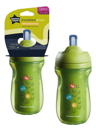 Taza Insulada Con Sorbete Tommee Tippee 9oz - 260ml Verde