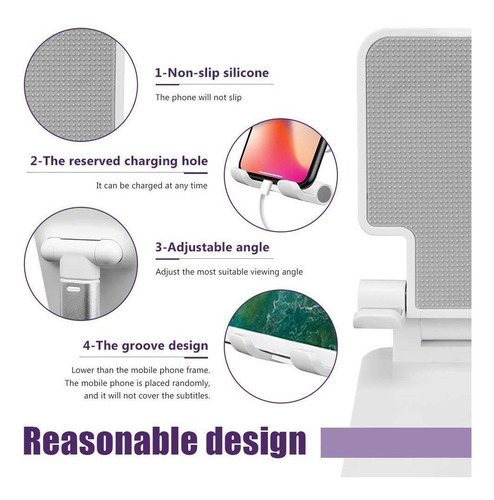 Suporte Para Telefone Móvel Suporte Para iPhone iPad Branco