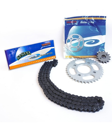 Kit Transmision Motos 110cc Corona Cadena Piñon 428 118l