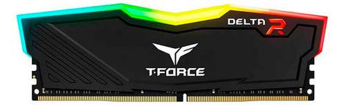 Memoria RAM T-Force Delta RGB gamer color negro  16GB 1 Team Group TF3D416G3200HC16F01