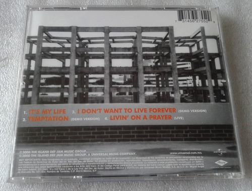 Bon Jovi It S My Life Cd Single Edicion Mexico 4 Track (Usado)