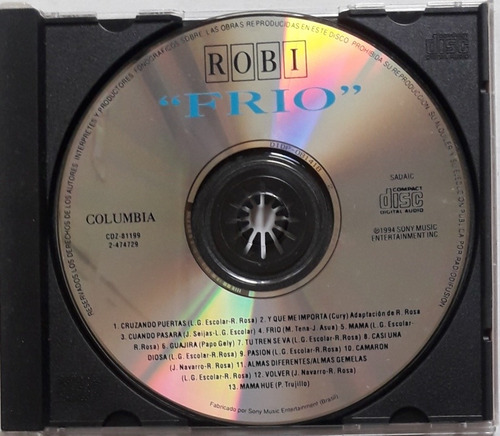 Robi Cd Frio (sin Carátulas)