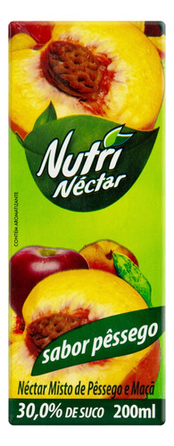 Suco de pêssego  Nutrinéctar sem glúten 200 ml 