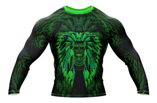 Doxe Jersey Playera Slim Fit Calavera Penacho Verde Coahuila